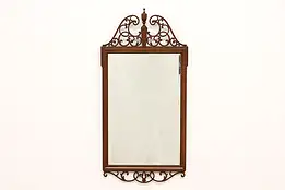 Georgian Design Vintage Carved Mahogany Wall Mirror #48557