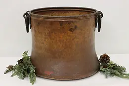 Farmhouse Antique Turkish Fireplace Copper Pot or Cauldron #48531