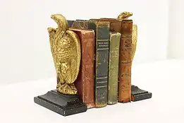 Pair of Gold Painted Eagle Sculpture Bookends, Borghese #48509