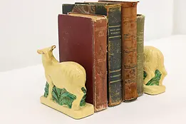 Pair of Vintage Painted Sheep Bookends, Borghese #48507