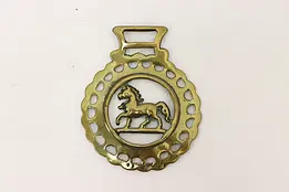 Horse Antique Brass Harness Medallion, Horse #45902