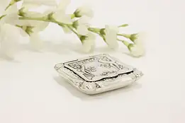 Japanese Vintage Sterling Silver Snuff, Mint or Jewelry Case #48206