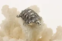 Miniature Vintage Sterling Silver Turtle Sculpture #48988