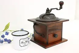 Farmhouse Antique Birch & Cast Iron Coffee Grinder, Logan #48839