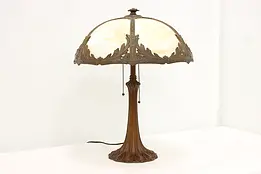 Art Deco Antique Desk or Tabletop Stained Glass Lamp #44716