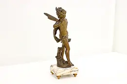 French Antique Fairy Sculpture on Marble Base after Moreau #48747