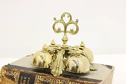 Victorian Design Vintage Cast Brass Altar Bells, Leaves #47055