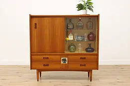 Midcentury Modern Vintage Danish Teak Display Cabinet #48709