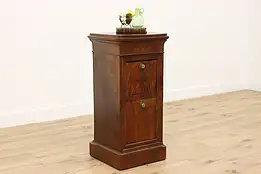 Mahogany Antique Nightstand End or Side Table Secret Drawer #48676