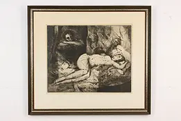 Song of Songs Vintage Monoprint Etching, Smith 34.5" #48445