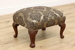 Georgian Design Antique Upholstered Footstool or Small Bench #48451