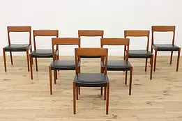 Set of 8 Midcentury Modern Vintage Teak Dining Chairs #49106