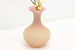 Victorian Antique Pink Satin Art Glass Decorative Vase #47684