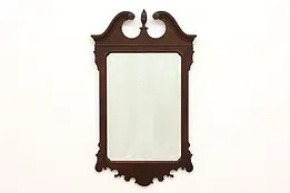 Georgian Vintage Carved Mahogany Wall Mirror, Drexel #49236