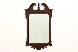 Georgian Vintage Carved Mahogany Wall Mirror, Drexel #49236