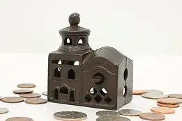 Victorian Antique Cast Iron Church Coin Bank #48844