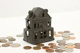 Victorian Antique Cast Iron Farmhouse Coin Bank #48857