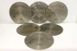 Set of 6 Antique Regina Music Box 15.5" Discs "The Stars" #49534