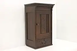 Victorian Eastlake Antique Oak Medicine or Spice Cabinet #46267