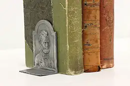 Pair of Miniature Antique Abraham Lincoln Pewter Bookends #48516