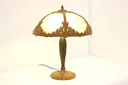 Art Nouveau Antique Stained Glass Table or Desk Lamp, Miller #49376