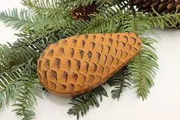 Farmhouse Vintage Rusty Cast Iron Pinecone Jewelry Box #49193