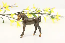 Farmhouse Antique Miniature Copper Foal Horse Sculpture, USA #48869