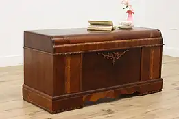 Art Deco Vintage Waterfall Cedar Lined Blanket Chest, Roos #48466