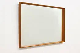 Midcentury Modern Vintage Danish Teak Wall Mirror, Pedersen #49800