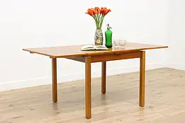 Midcentury Modern Vintage Teak Dining Table 2 Leaves Ansager #49803