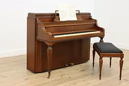 Steinway Vintage Mahogany Upright Model 40 Piano & Bench #49783