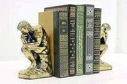 The Thinker Pair of Vintage Bookends After Rodin 1928 #47959
