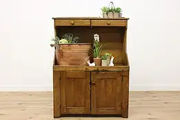 Farmhouse Antique Primitive Kitchen Pantry Dry Sink or Bar #49827