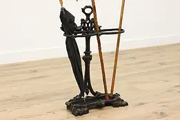 Victorian Farmhouse Antique Cast Iron Umbrella & Cane Stand #48916