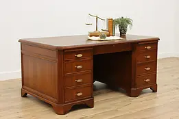 Walnut Vintage Executive Office or Library Desk, GSA #49771
