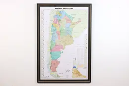 Framed Vintage Map of Argentina, Focus #49744