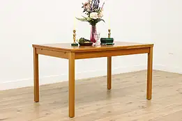 Danish Midcentury Modern Vintage Teak & Birch Dining Table #49802