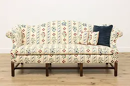Traditional Vintage Floral Upholstery Sofa or Couch, Pillows #50002