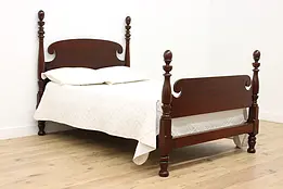 Georgian Design Antique Mahogany Full Size Poster Bed Berkey #49695