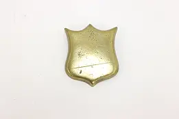 Horse Harness Antique Brass Medallion, Shield #45890