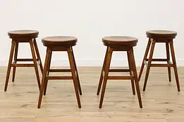 Set of 4 Farmhouse Vintage Bar or Counter Stools, Buckstaff #50012