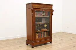 Biedermeier Antique Mahogany Bookcase or Display Cabinet #49931