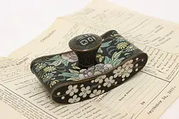 Japanese Vintage Cloisonne & Brass Ink Blotter #48219