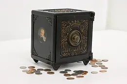 Royal Cast Iron Antique Combination Safe Coin Bank #46759