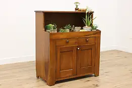 Farmhouse Antique Poplar Kitchen Dry Sink Server or Cupboard #49590