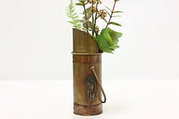 Farmhouse Antique Brass Fireplace Match Holder or Planter #49241