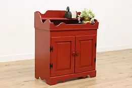 Farmhouse Vintage Painted Dry Sink Kitchen Cupboard Planter #50172