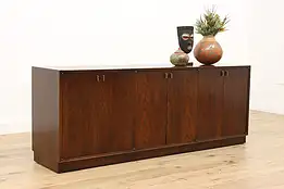 Midcentury Modern Vintage Oak Credenza or TV Console #49616