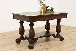 Empire Design Antique Oak Office or Library Table, Bailey #50192