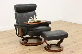 Leather Vintage Recliner & Ottoman, Lap Desk, Stressless #49588